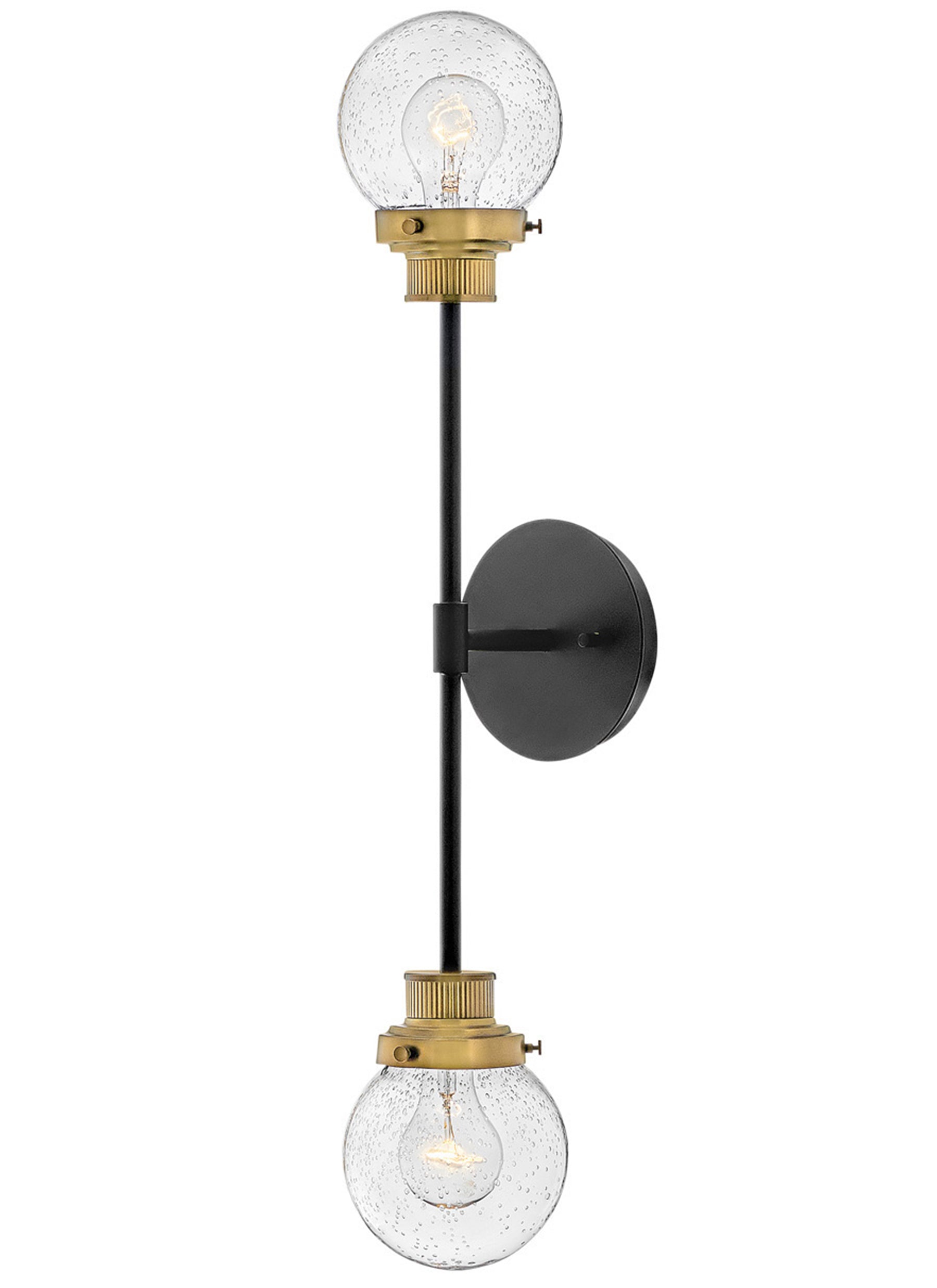 Poppy 2L wall sconce - 40692BK *