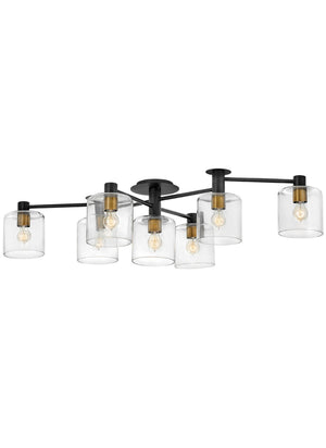 Axel 7L semi-flush mount - 4513BK