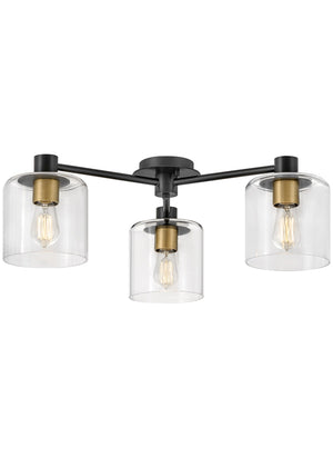 Axel 3L large semi-flush mount - 4514BK