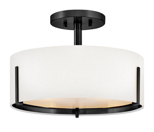 Halle 3L semi-flush mount - 47571BK *
