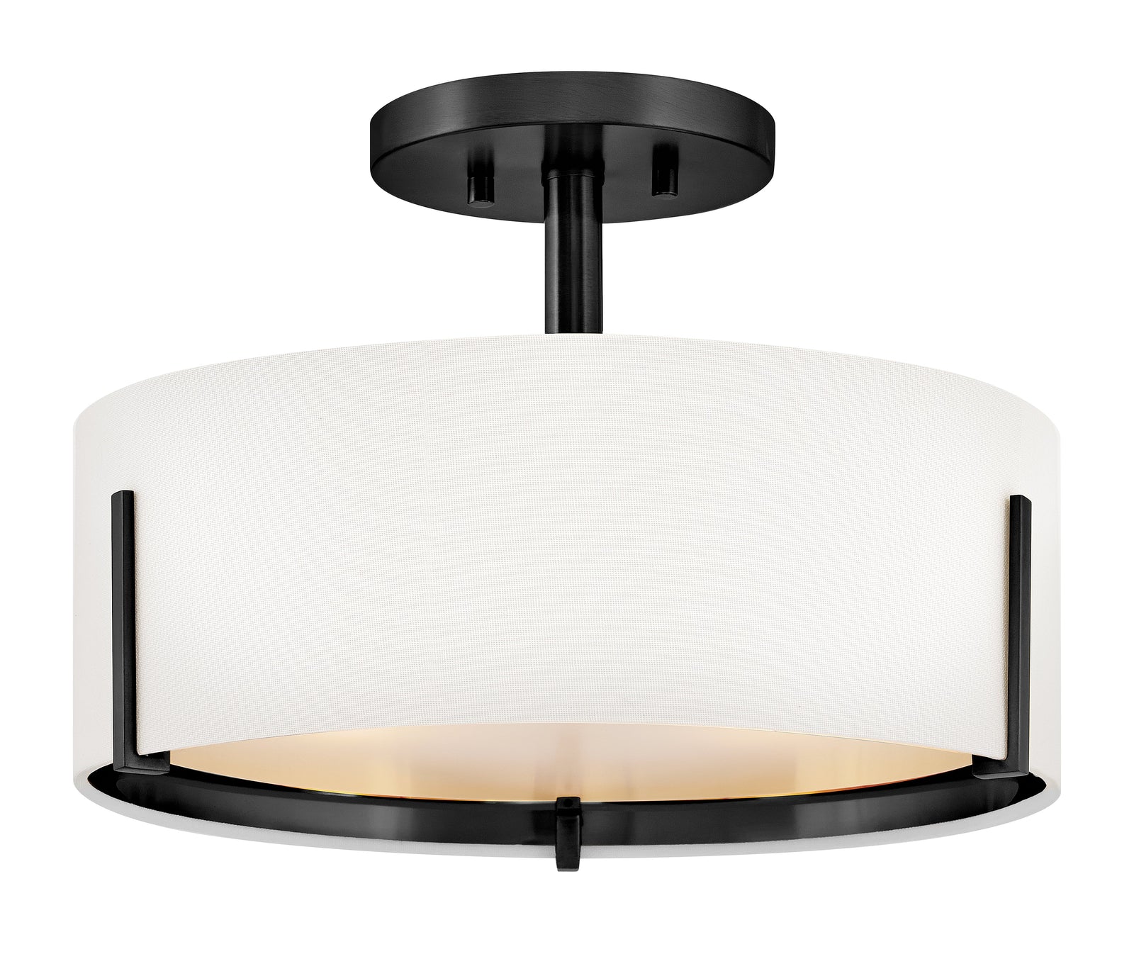 Halle 3L semi-flush mount - 47571BK *