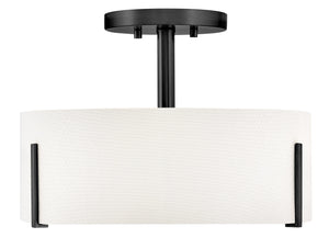 Halle 3L semi-flush mount ceiling fixture - 47571BK *