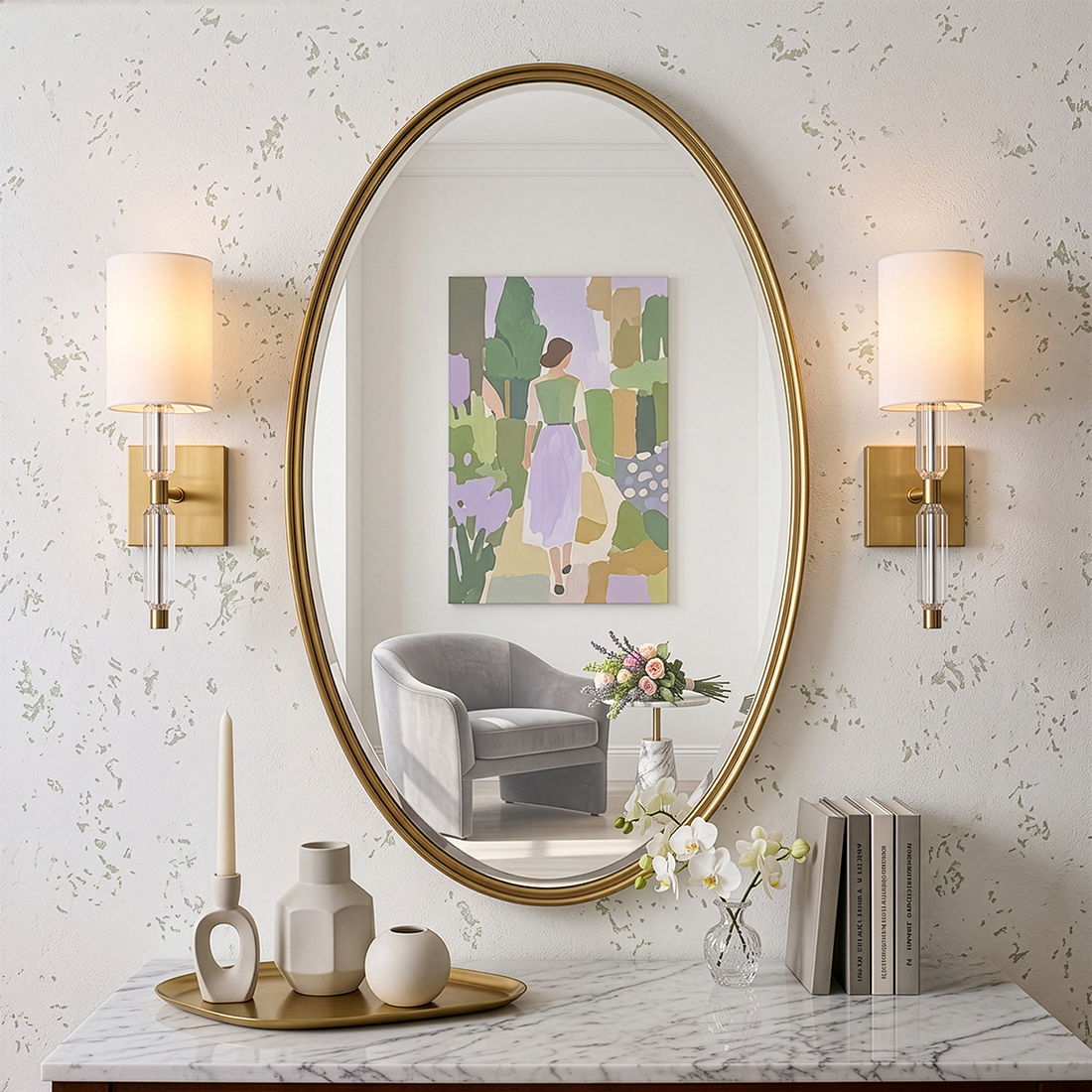 Anika 1L wall sconce - 57610LCB