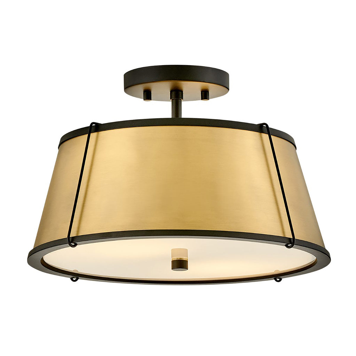 Clarke 2L semi-flush mount - 4893BK-LDB