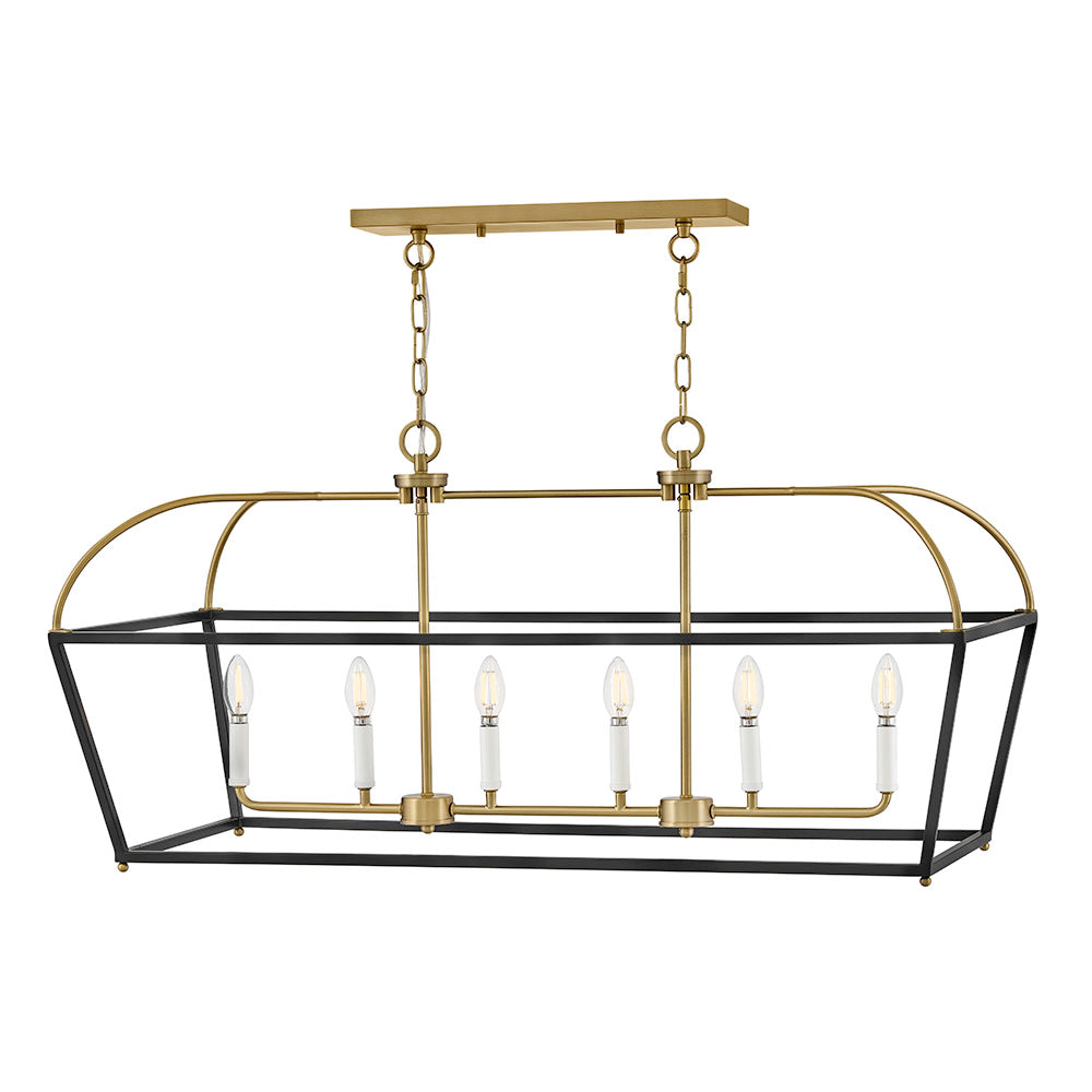 Tate 6L linear chandelier - 84275BK-LCB *