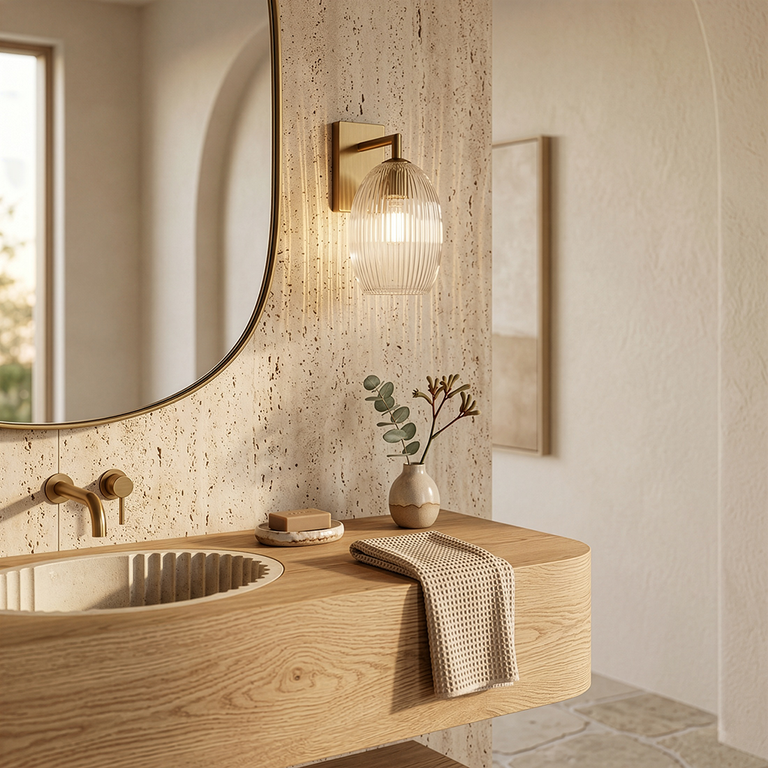 Serafina 1L wall sconce - HW1001BBS *